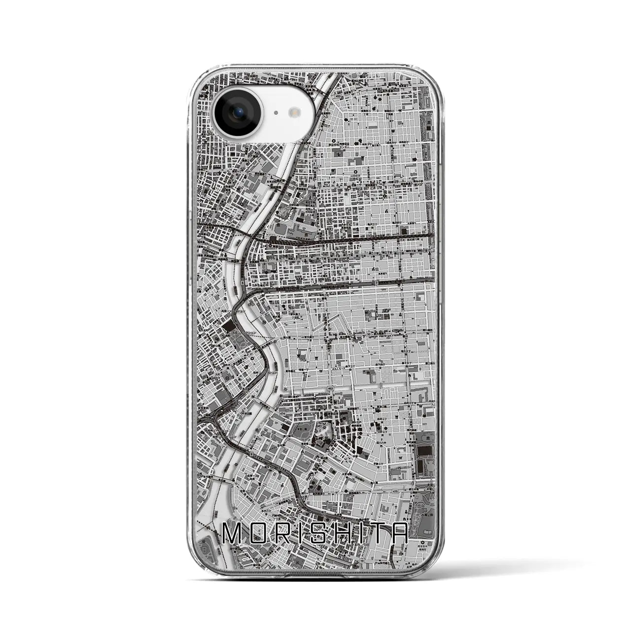 【森下(東京都)】地図柄iPhoneケース(クリアタイプ)