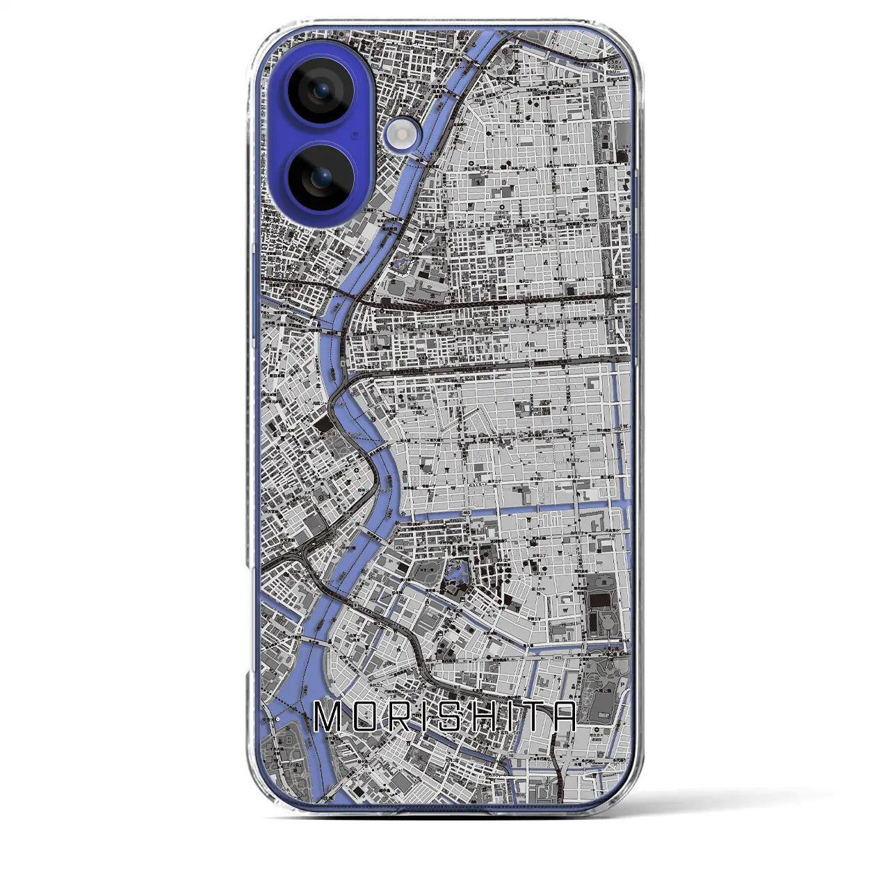 【森下(東京都)】地図柄iPhoneケース(クリアタイプ)