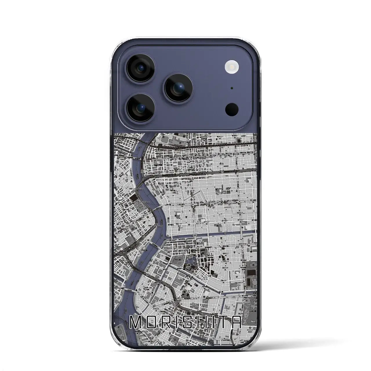 【森下(東京都)】地図柄iPhoneケース(クリアタイプ)