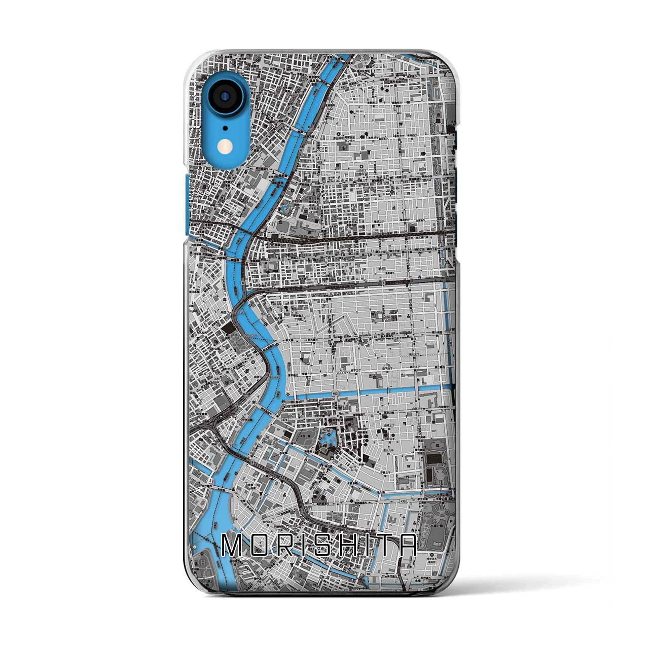 【森下(東京都)】地図柄iPhoneケース(クリアタイプ)