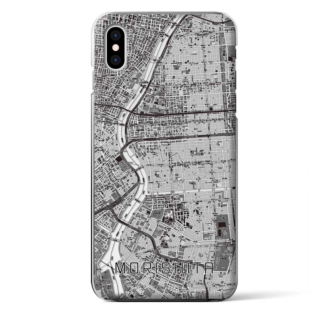 【森下(東京都)】地図柄iPhoneケース(クリアタイプ)