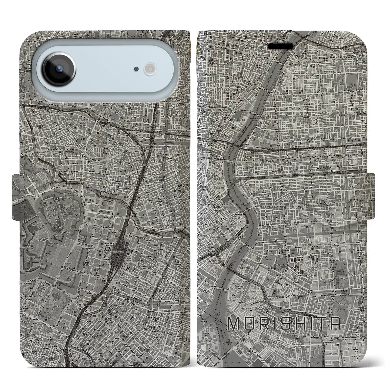 【森下(東京都)】地図柄iPhoneケース(手帳タイプ)