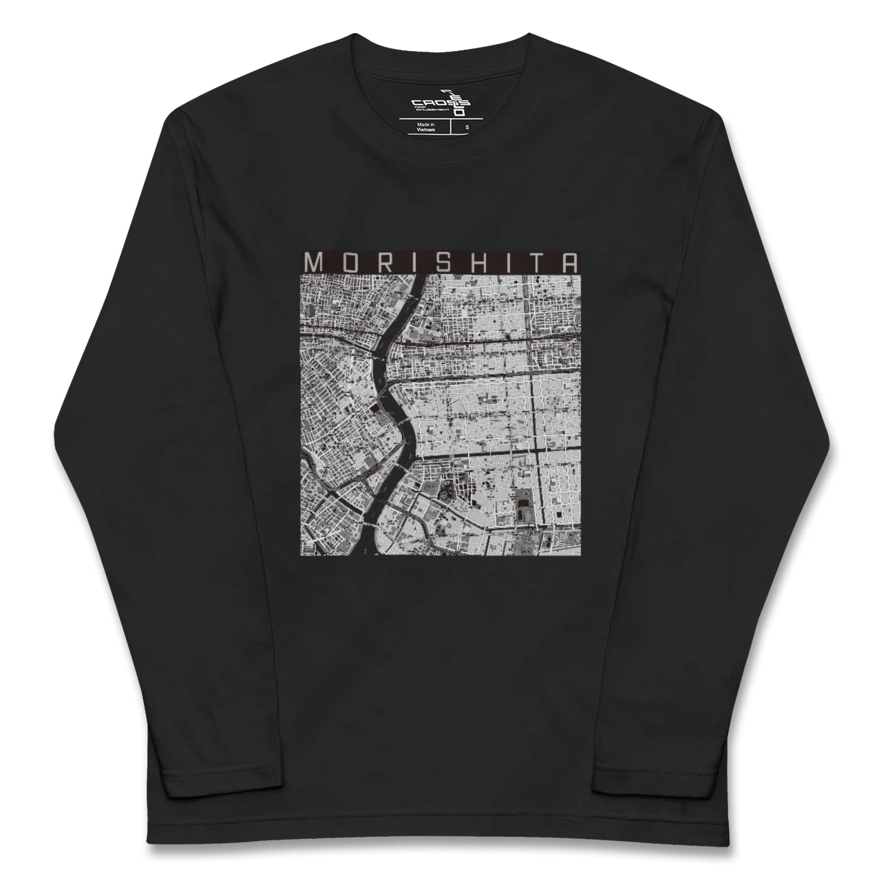 【森下(東京都)】地図柄ロングスリーブTシャツ