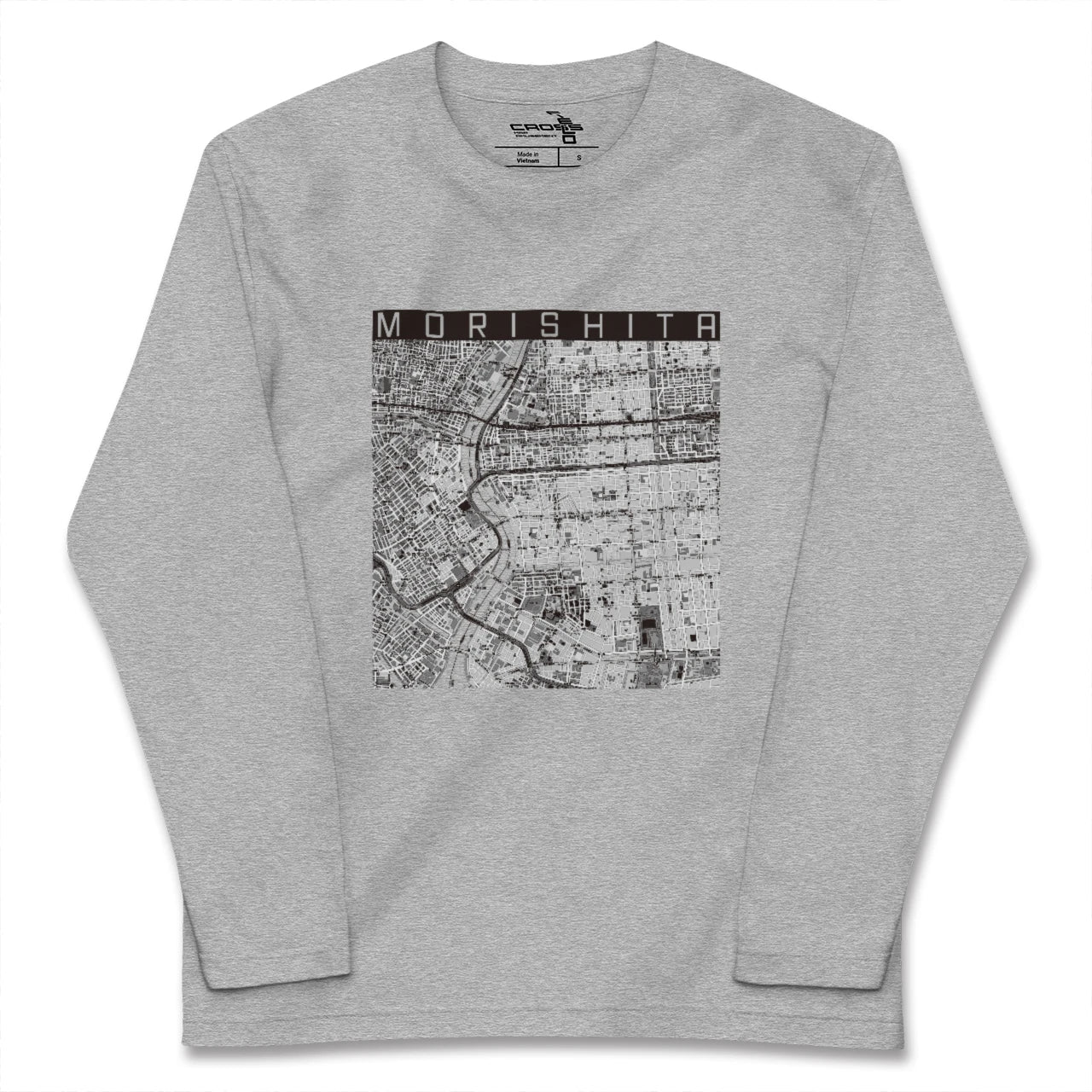 【森下(東京都)】地図柄ロングスリーブTシャツ