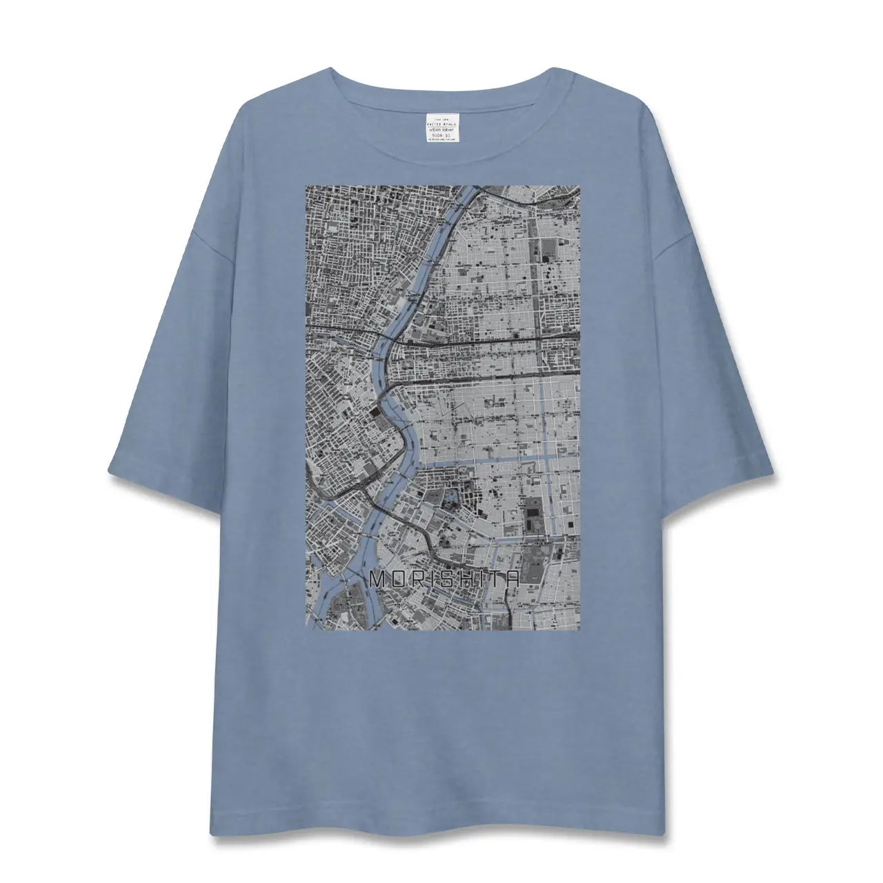【森下(東京都)】地図柄ビッグシルエットTシャツ
