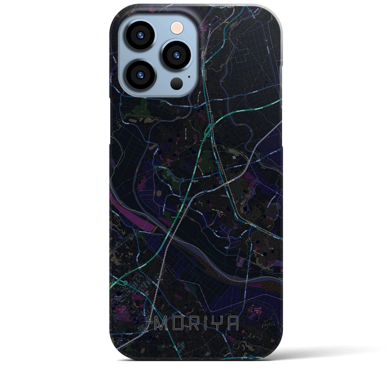 【守谷(茨城県)】地図柄iPhoneケース(バックカバータイプ)