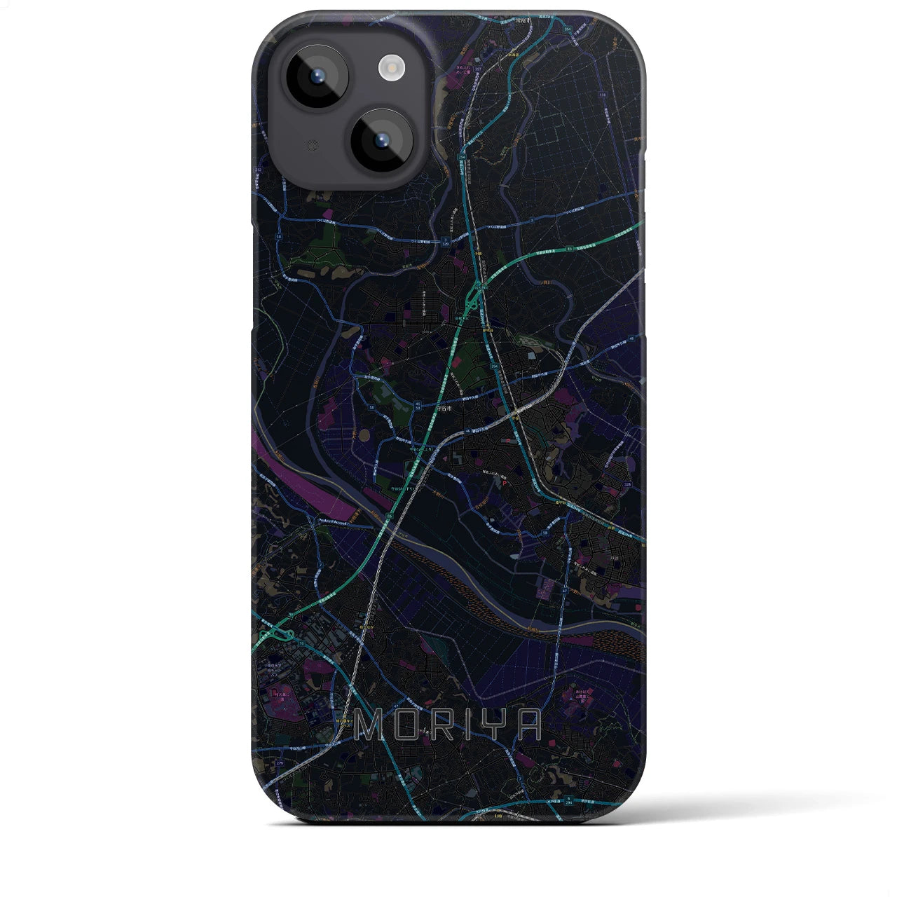 【守谷(茨城県)】地図柄iPhoneケース(バックカバータイプ)