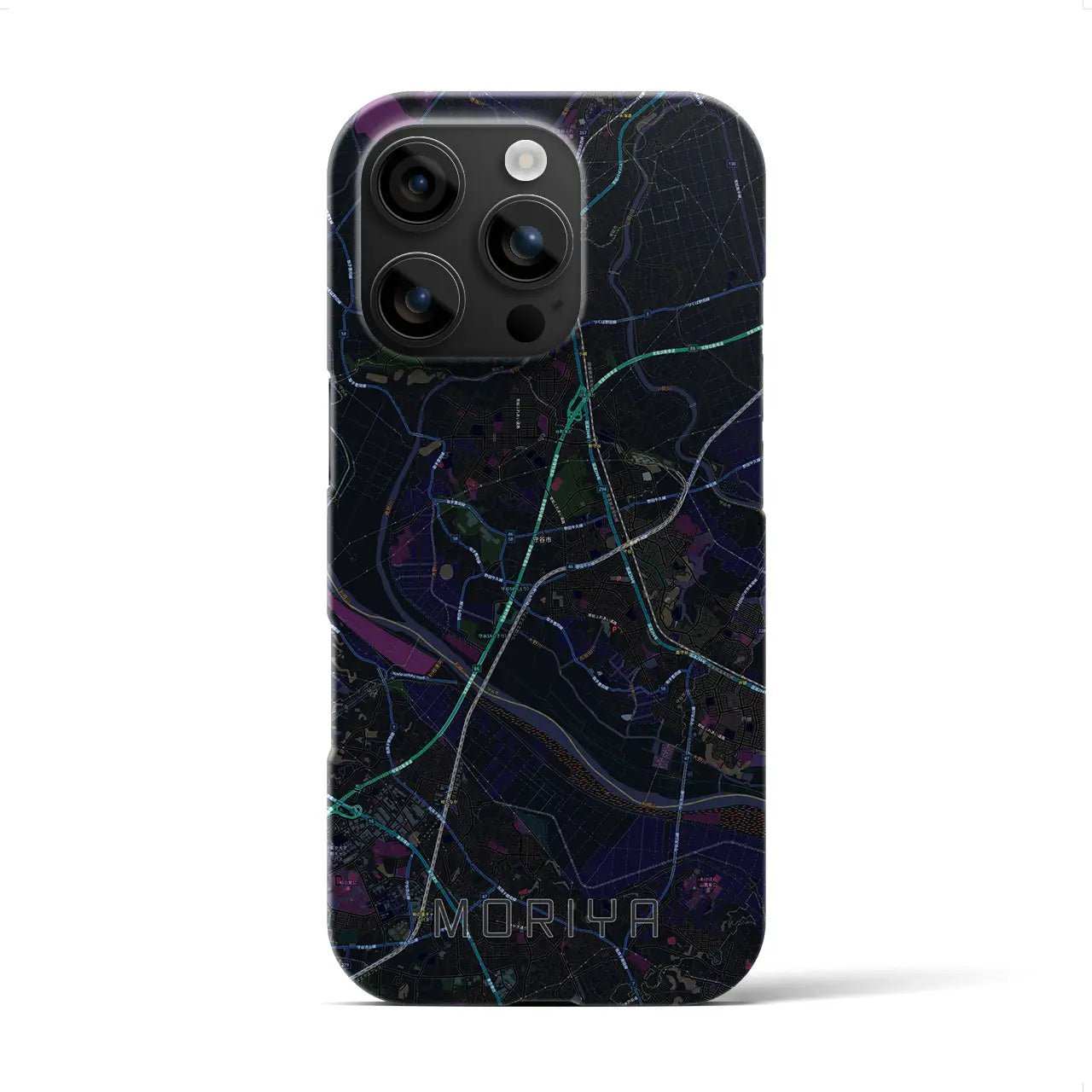 【守谷(茨城県)】地図柄iPhoneケース(バックカバータイプ)