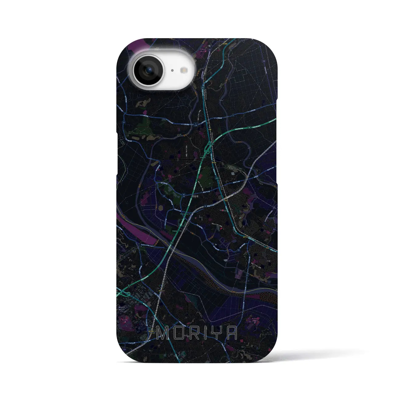 【守谷(茨城県)】地図柄iPhoneケース(バックカバータイプ)