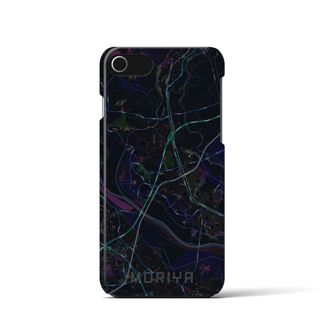 【守谷(茨城県)】地図柄iPhoneケース(バックカバータイプ)