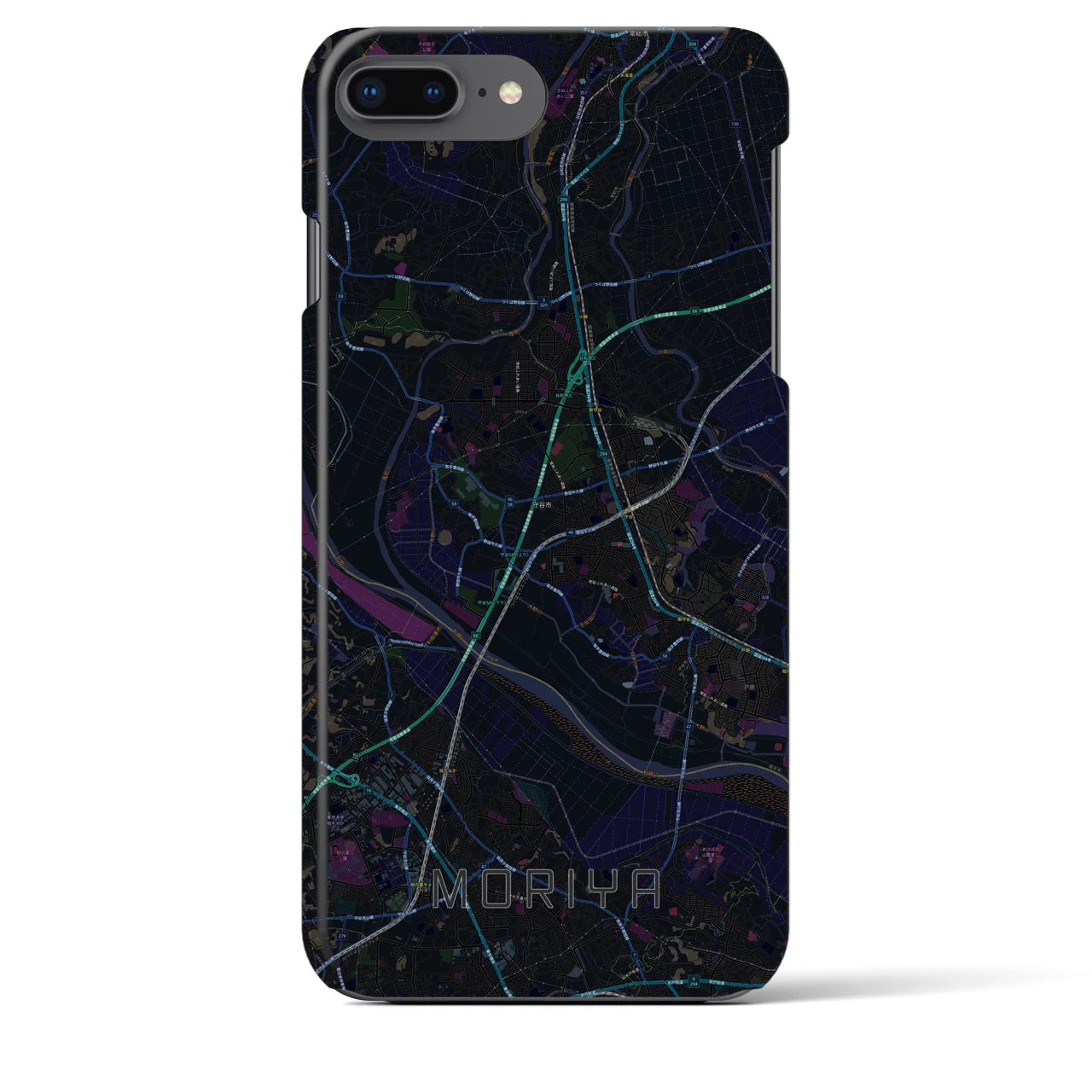 【守谷(茨城県)】地図柄iPhoneケース(バックカバータイプ)