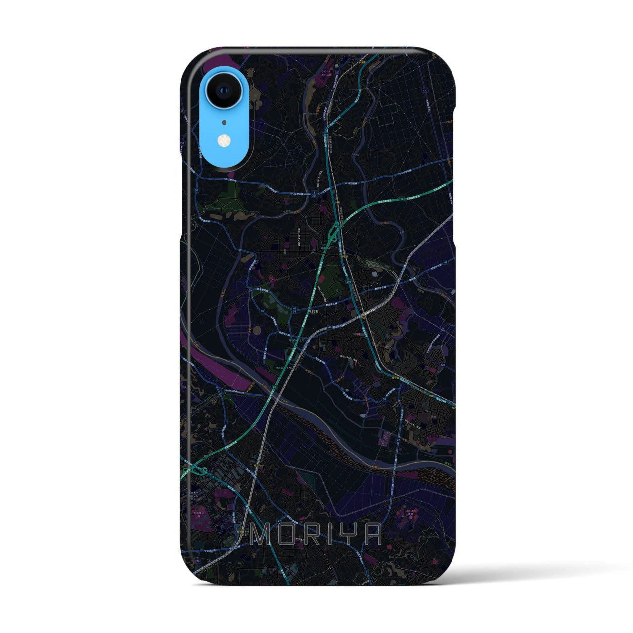 【守谷(茨城県)】地図柄iPhoneケース(バックカバータイプ)