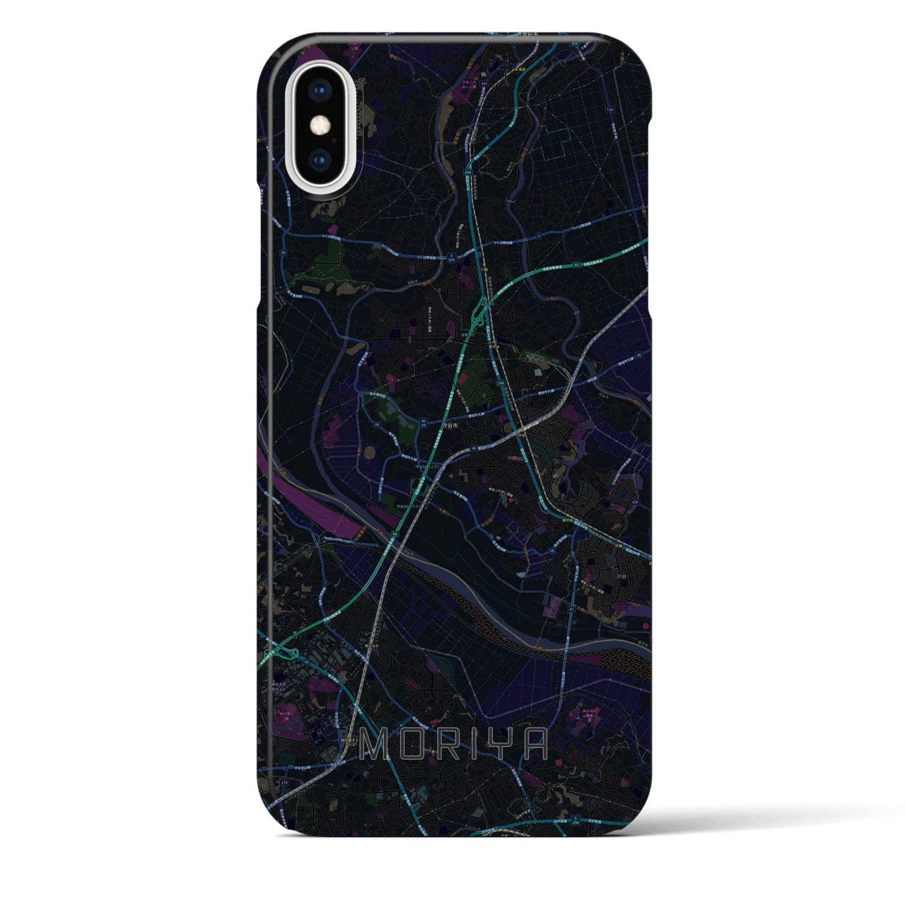【守谷(茨城県)】地図柄iPhoneケース(バックカバータイプ)
