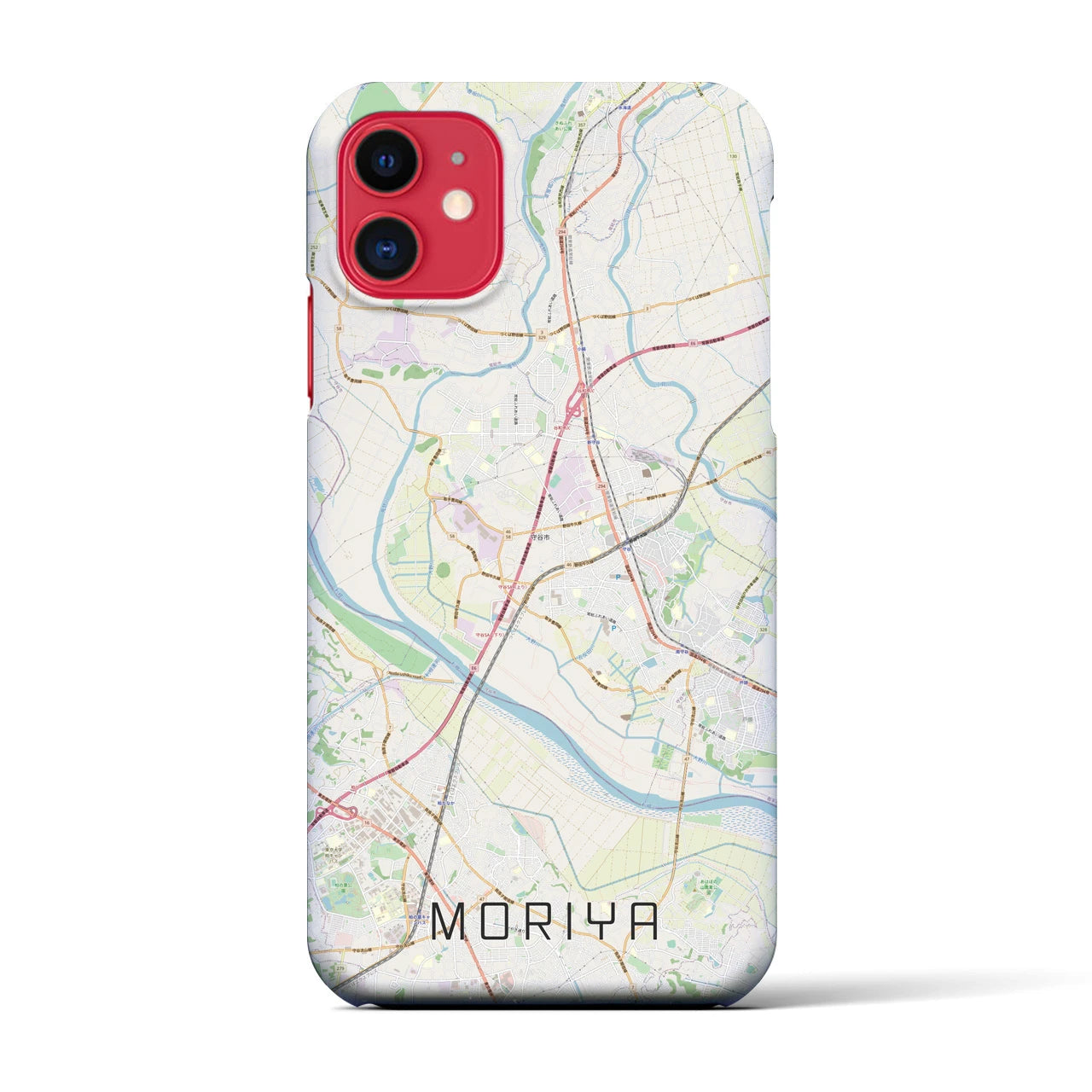 【守谷(茨城県)】地図柄iPhoneケース(バックカバータイプ)