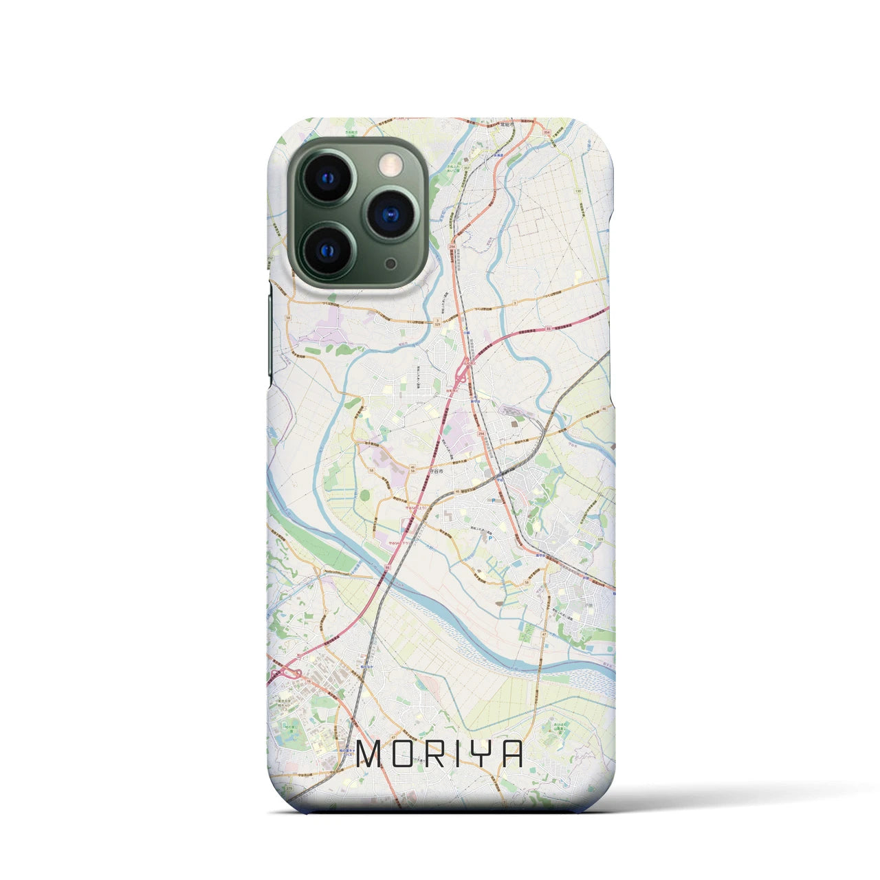 【守谷(茨城県)】地図柄iPhoneケース(バックカバータイプ)