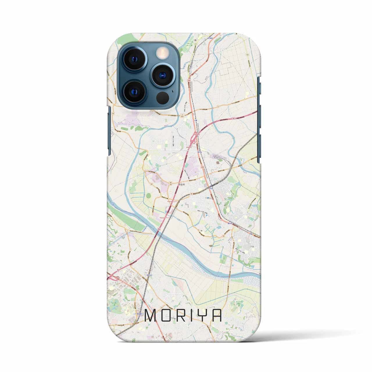 【守谷(茨城県)】地図柄iPhoneケース(バックカバータイプ)