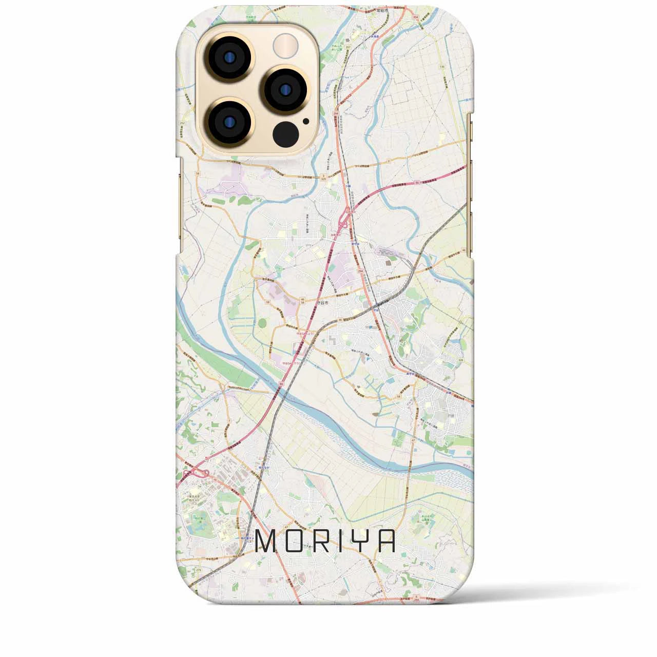 【守谷(茨城県)】地図柄iPhoneケース(バックカバータイプ)