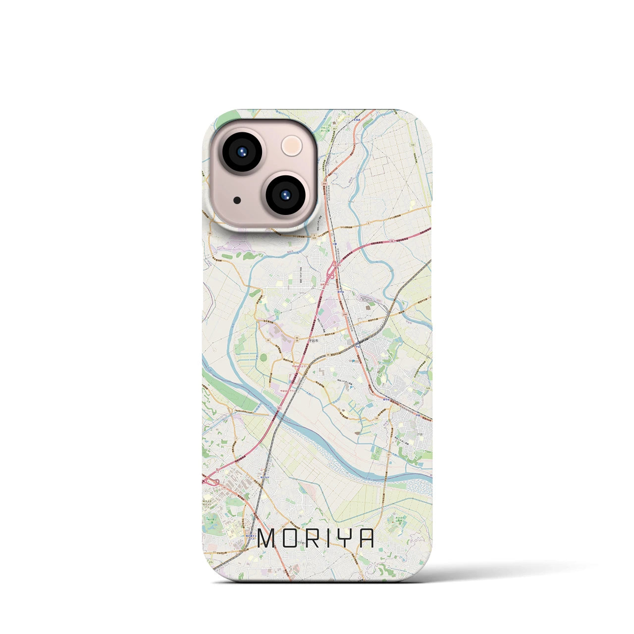 【守谷(茨城県)】地図柄iPhoneケース(バックカバータイプ)