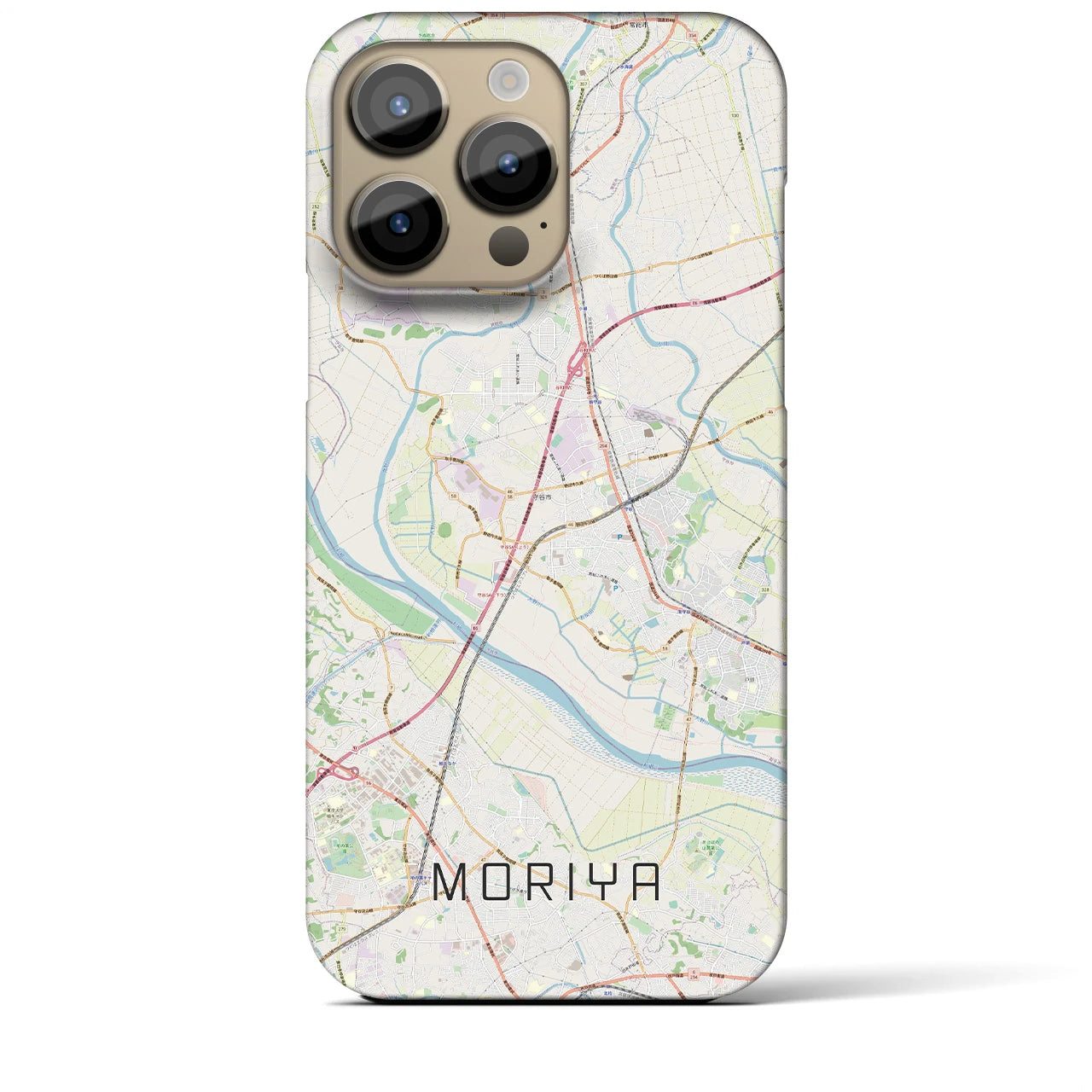 【守谷(茨城県)】地図柄iPhoneケース(バックカバータイプ)