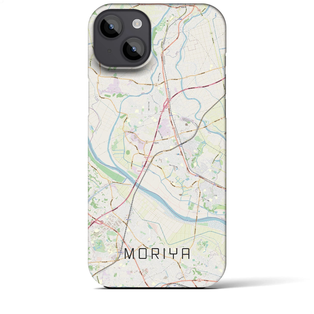【守谷(茨城県)】地図柄iPhoneケース(バックカバータイプ)