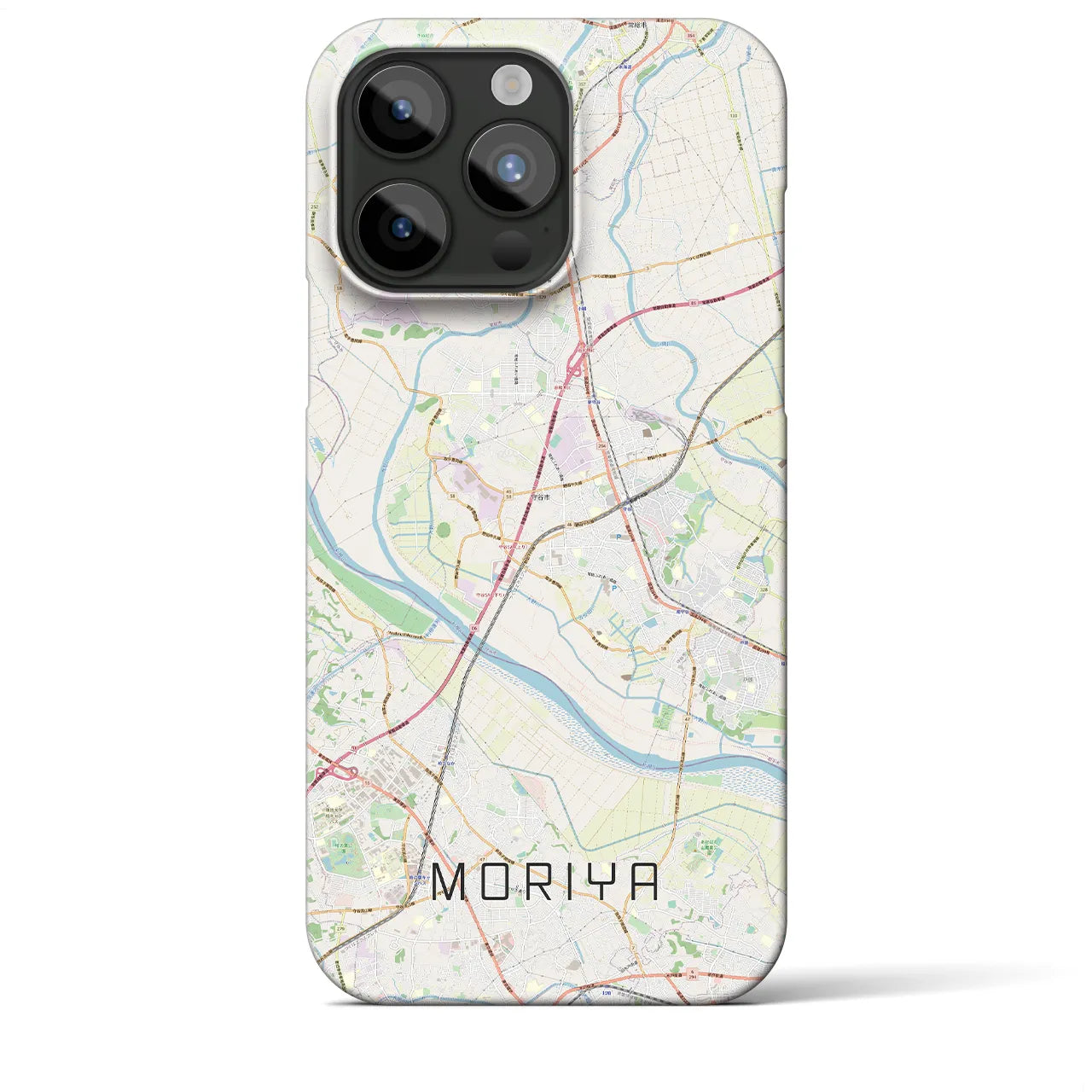【守谷(茨城県)】地図柄iPhoneケース(バックカバータイプ)