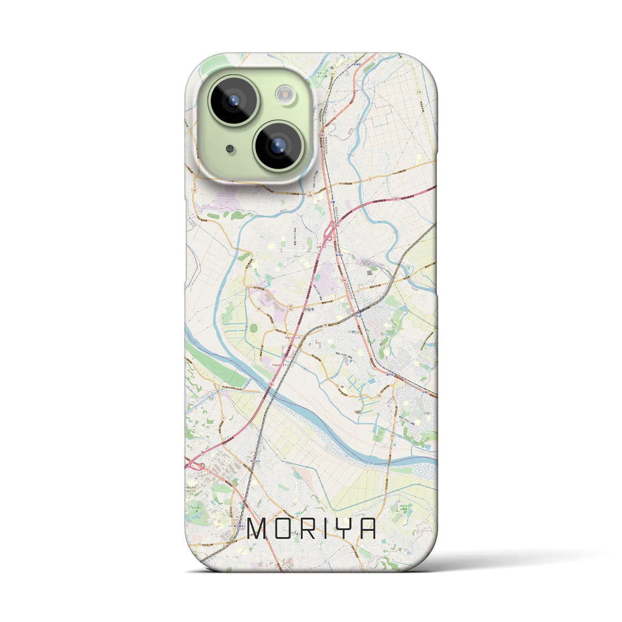 【守谷(茨城県)】地図柄iPhoneケース(バックカバータイプ)