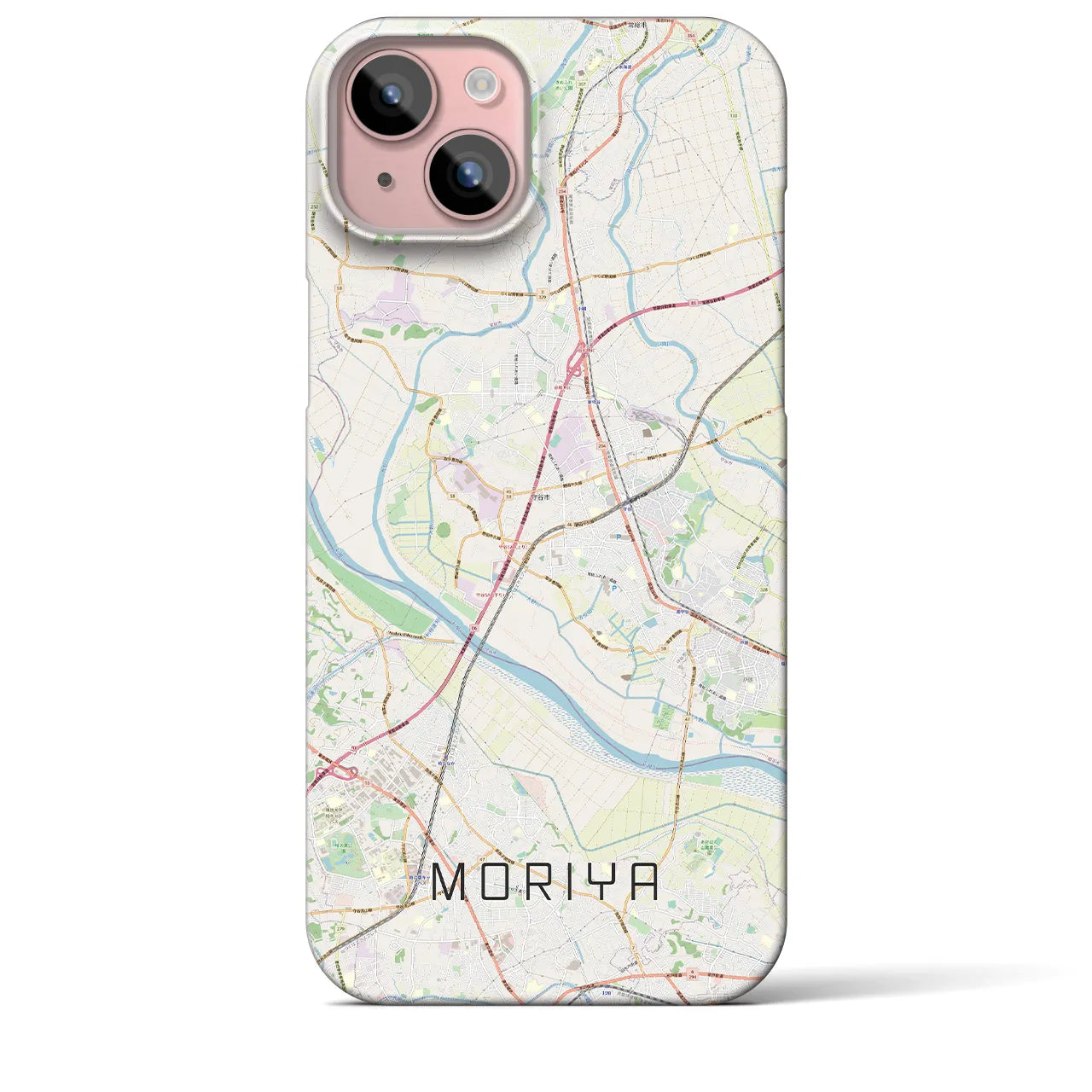 【守谷(茨城県)】地図柄iPhoneケース(バックカバータイプ)