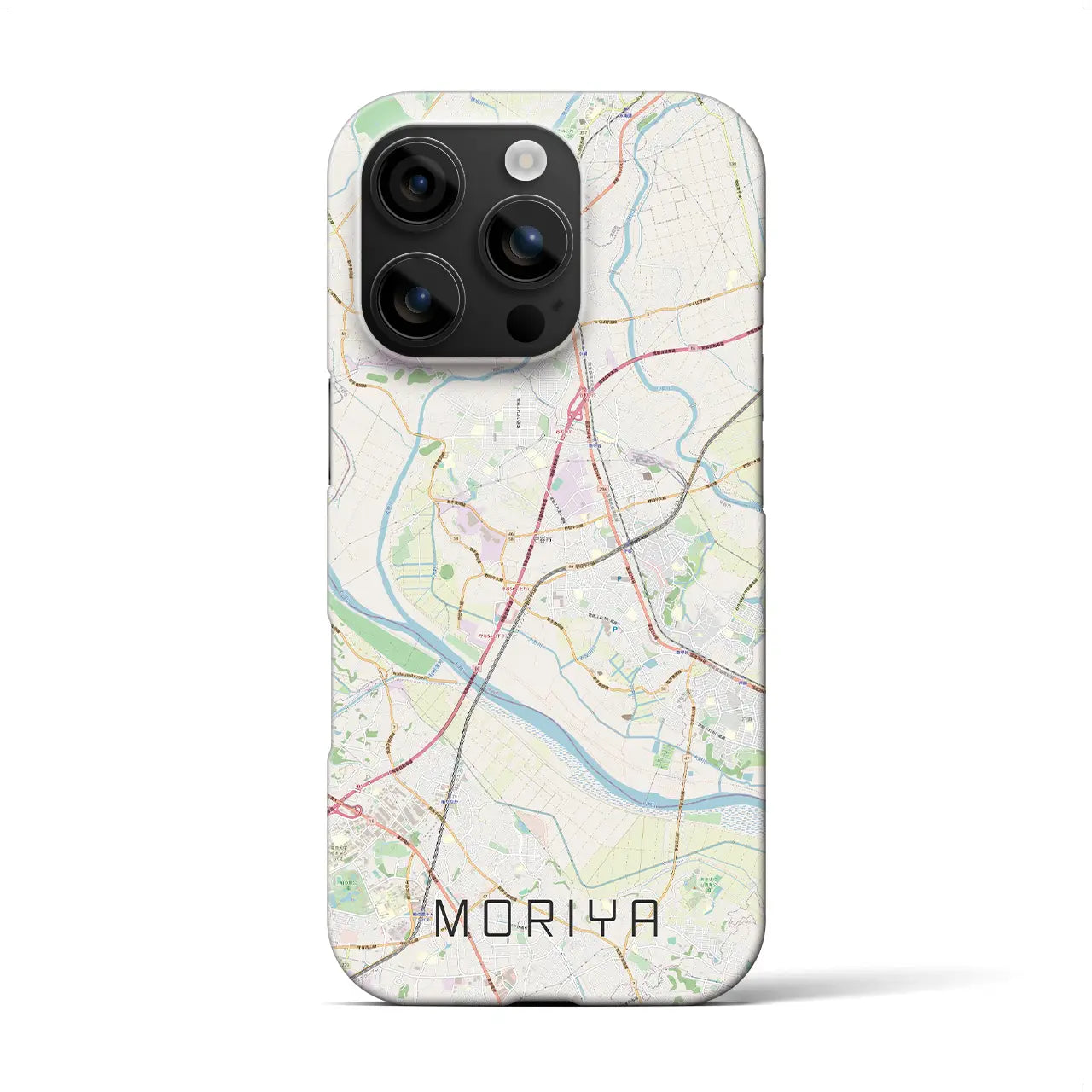 【守谷(茨城県)】地図柄iPhoneケース(バックカバータイプ)