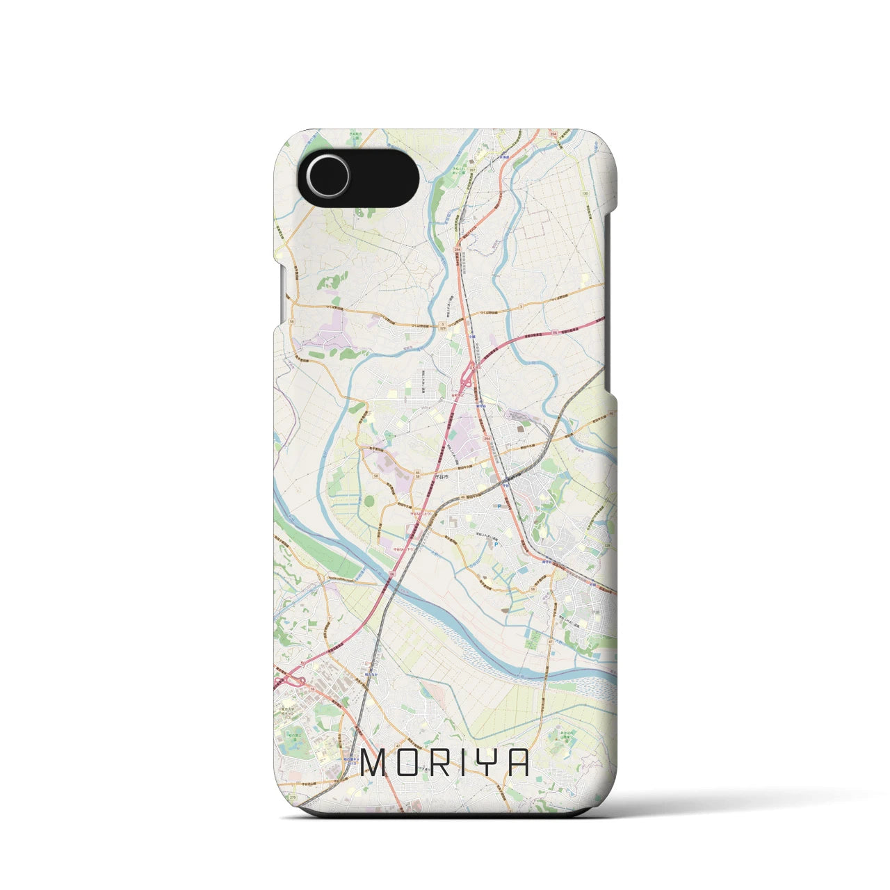 【守谷(茨城県)】地図柄iPhoneケース(バックカバータイプ)
