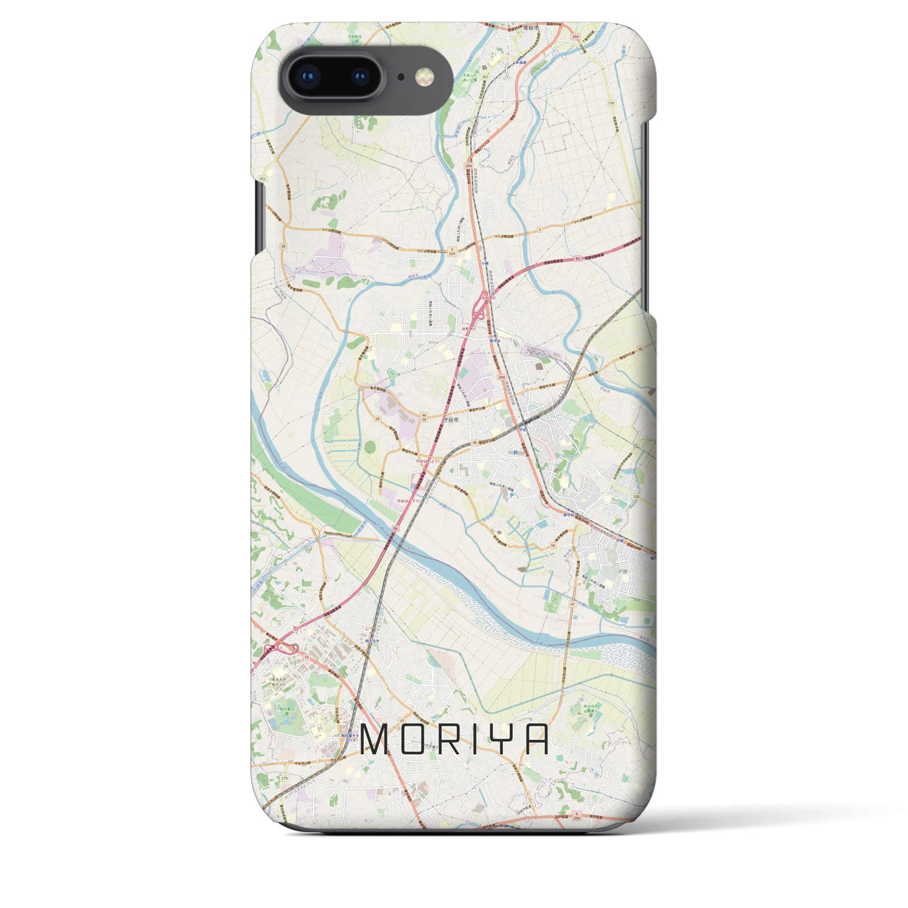 【守谷(茨城県)】地図柄iPhoneケース(バックカバータイプ)