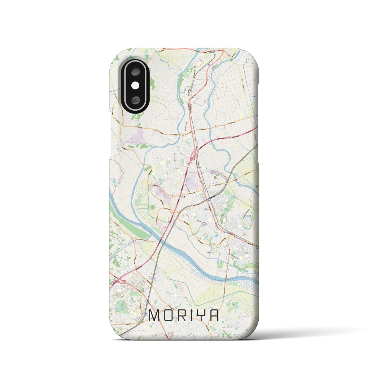 【守谷(茨城県)】地図柄iPhoneケース(バックカバータイプ)