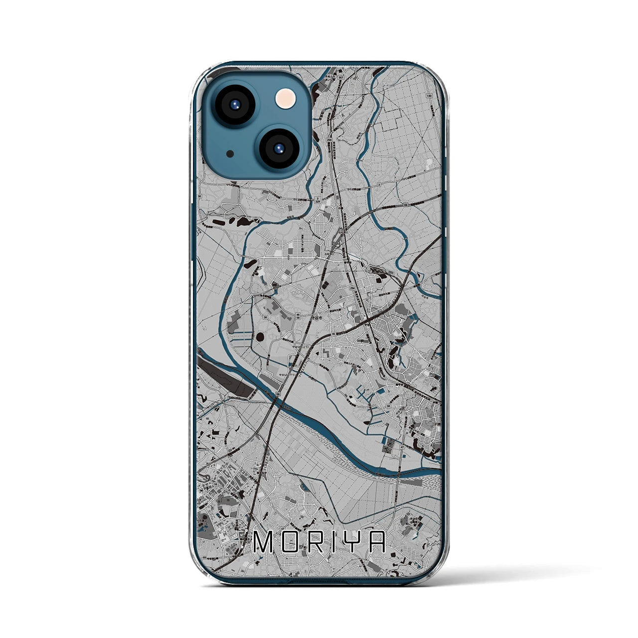 【守谷(茨城県)】地図柄iPhoneケース(クリアタイプ)