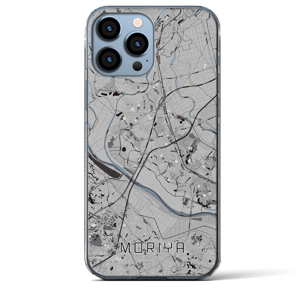 【守谷(茨城県)】地図柄iPhoneケース(クリアタイプ)