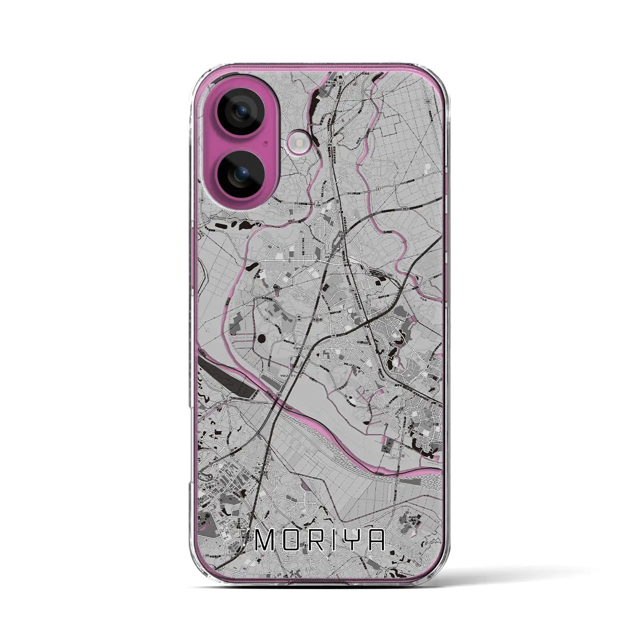 【守谷(茨城県)】地図柄iPhoneケース(クリアタイプ)