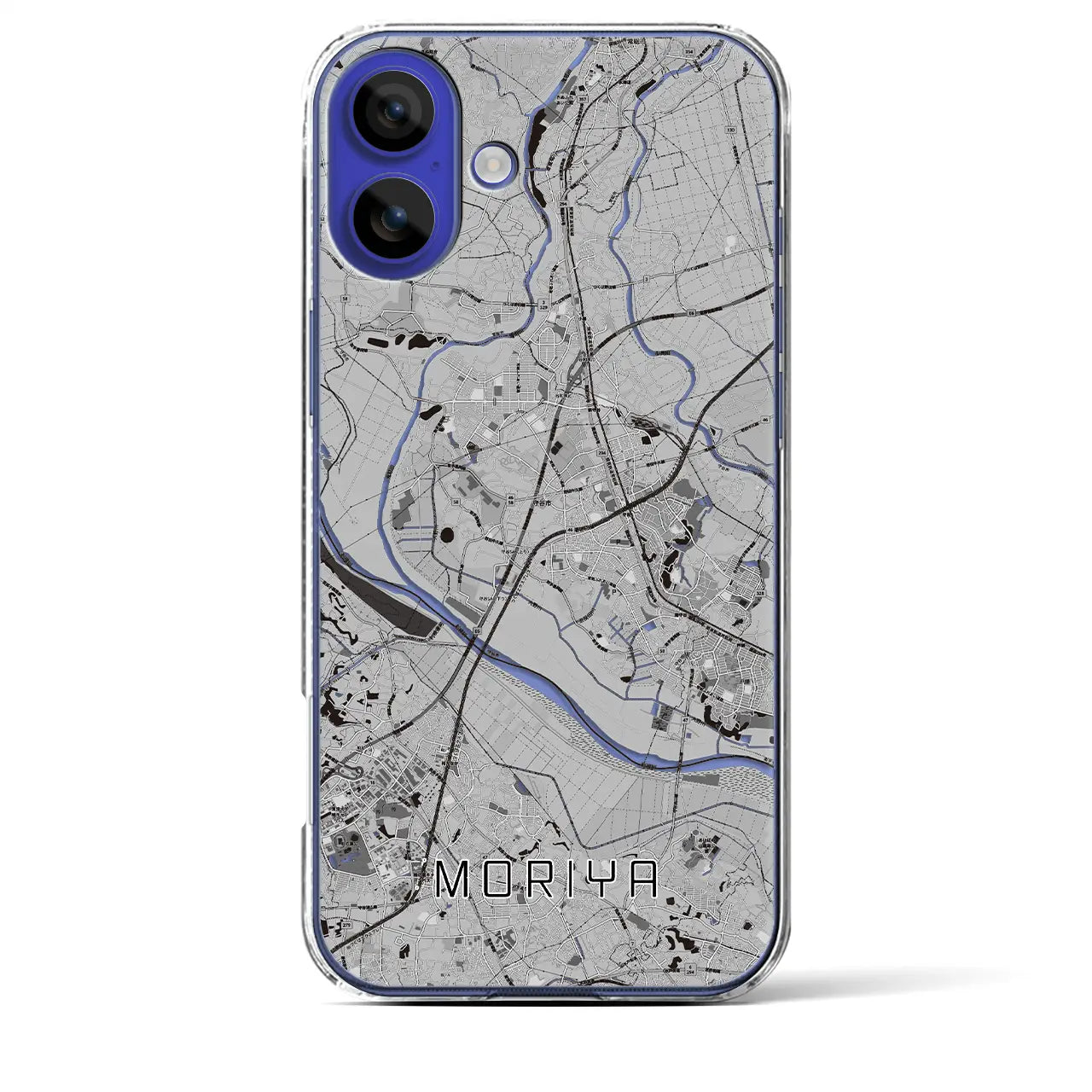 【守谷(茨城県)】地図柄iPhoneケース(クリアタイプ)