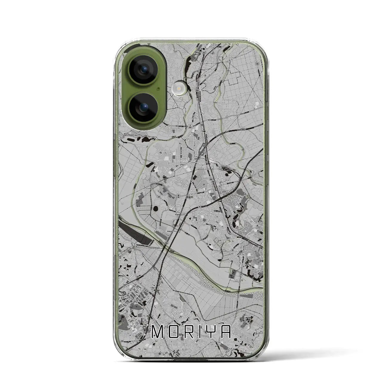 【守谷(茨城県)】地図柄iPhoneケース(クリアタイプ)
