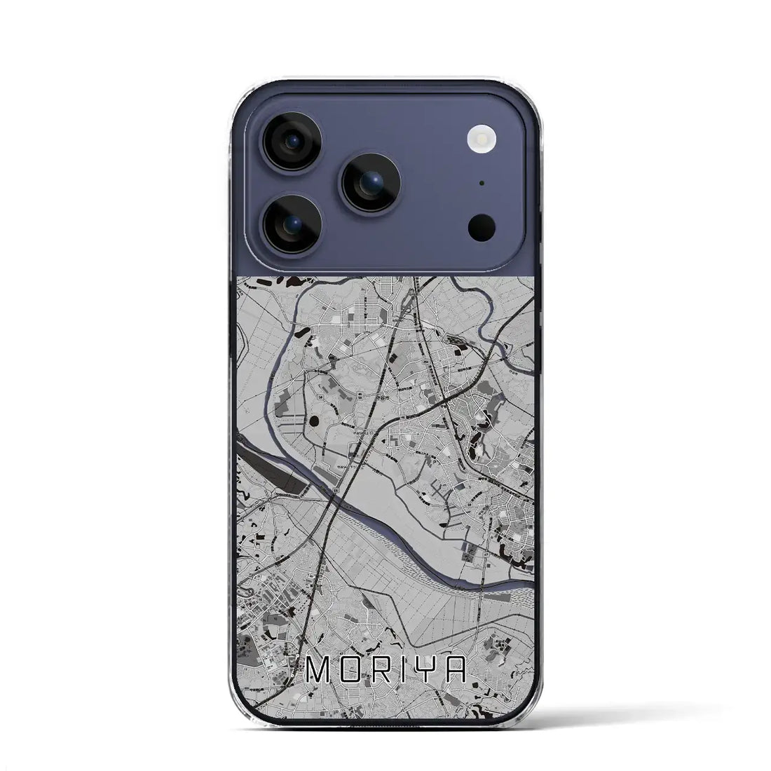 【守谷(茨城県)】地図柄iPhoneケース(クリアタイプ)