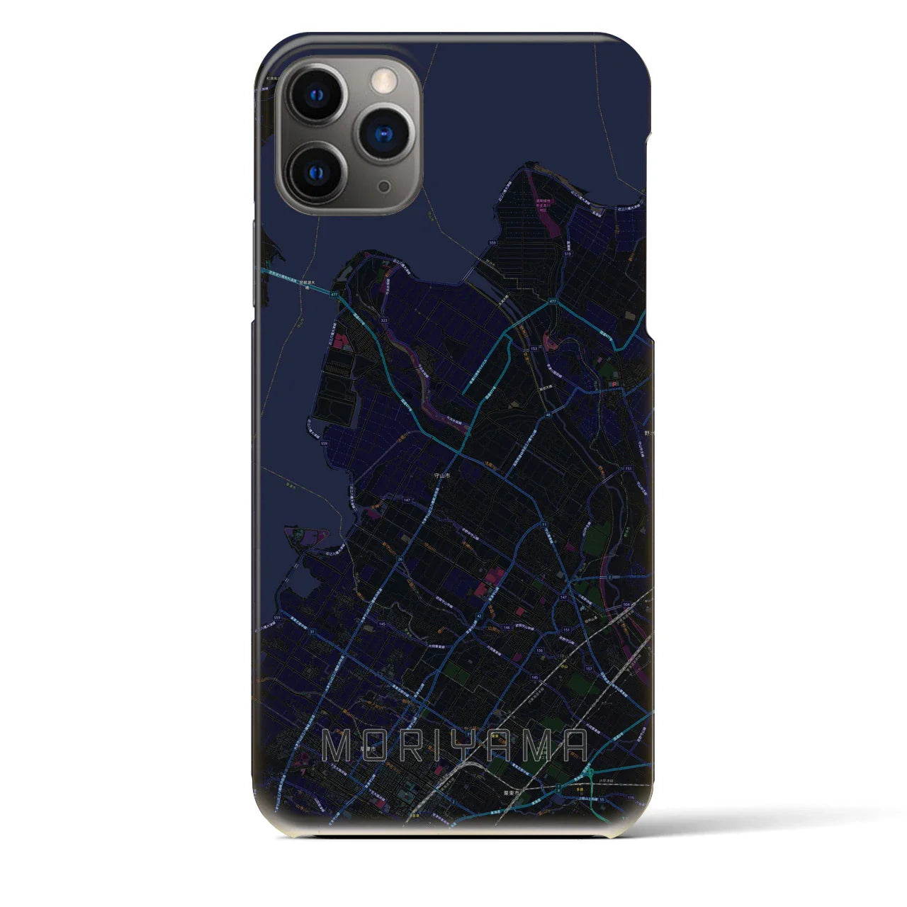 【守山(滋賀県)】地図柄iPhoneケース(バックカバータイプ)
