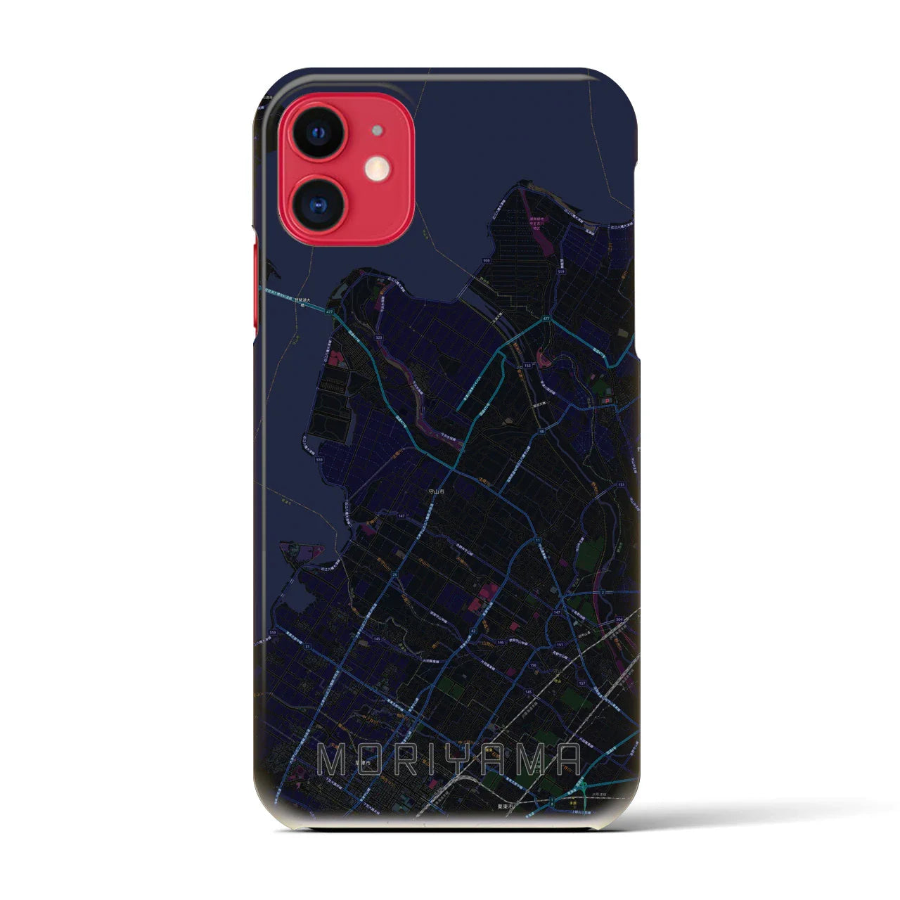 【守山(滋賀県)】地図柄iPhoneケース(バックカバータイプ)