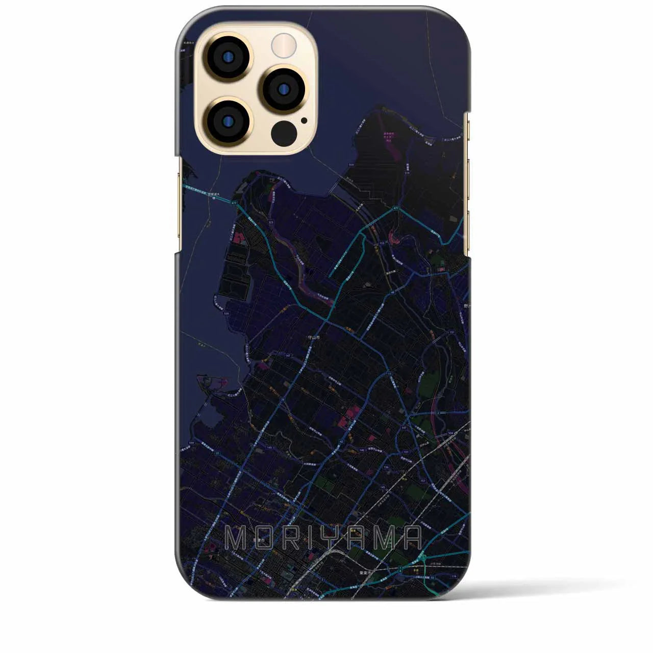 【守山(滋賀県)】地図柄iPhoneケース(バックカバータイプ)