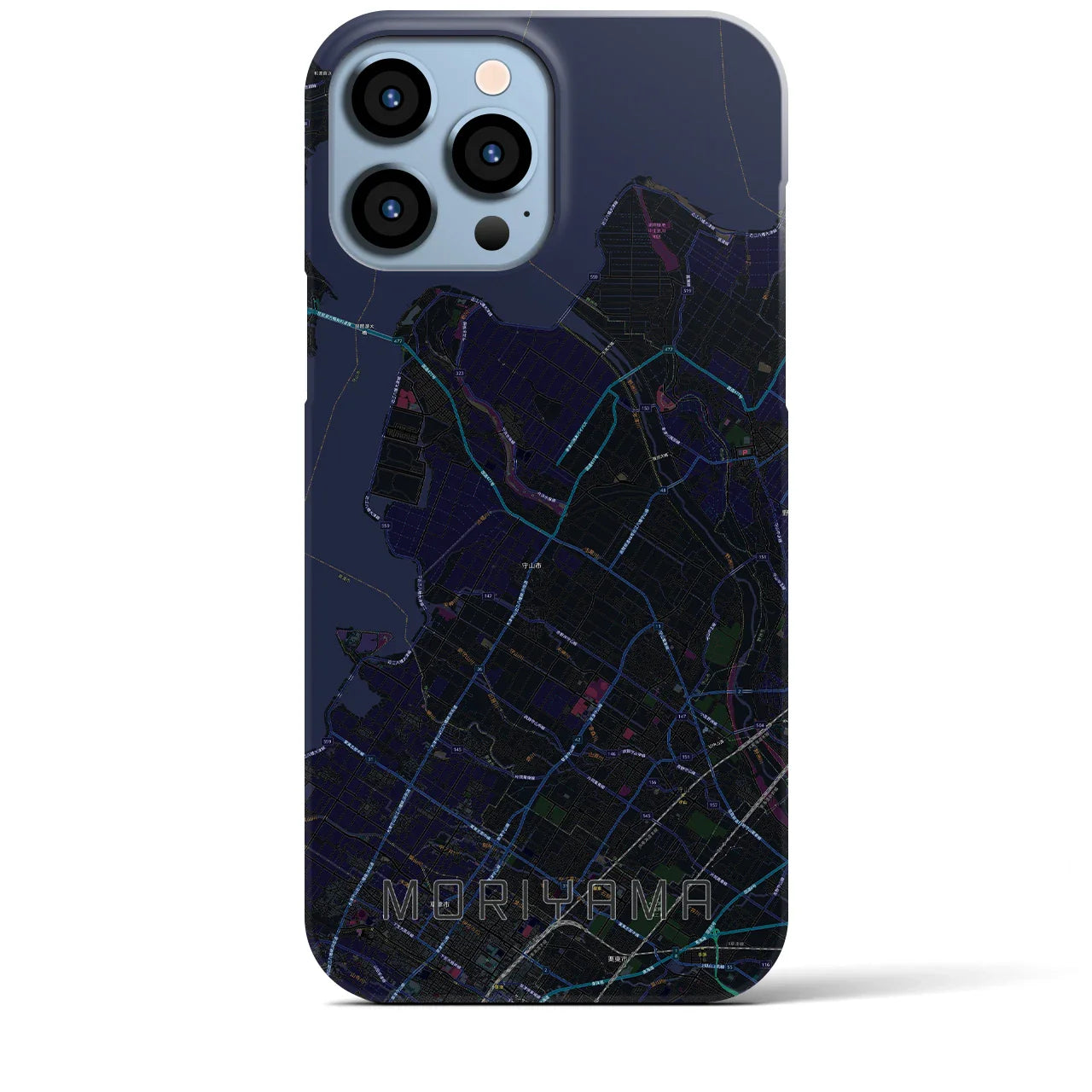 【守山(滋賀県)】地図柄iPhoneケース(バックカバータイプ)