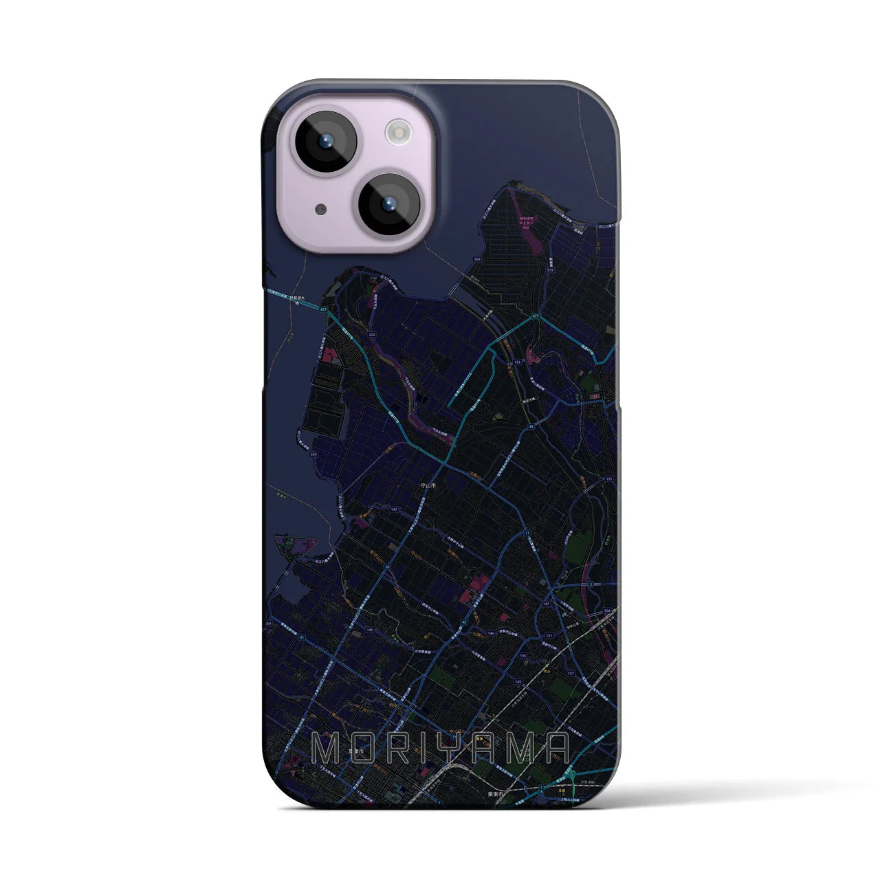 【守山(滋賀県)】地図柄iPhoneケース(バックカバータイプ)