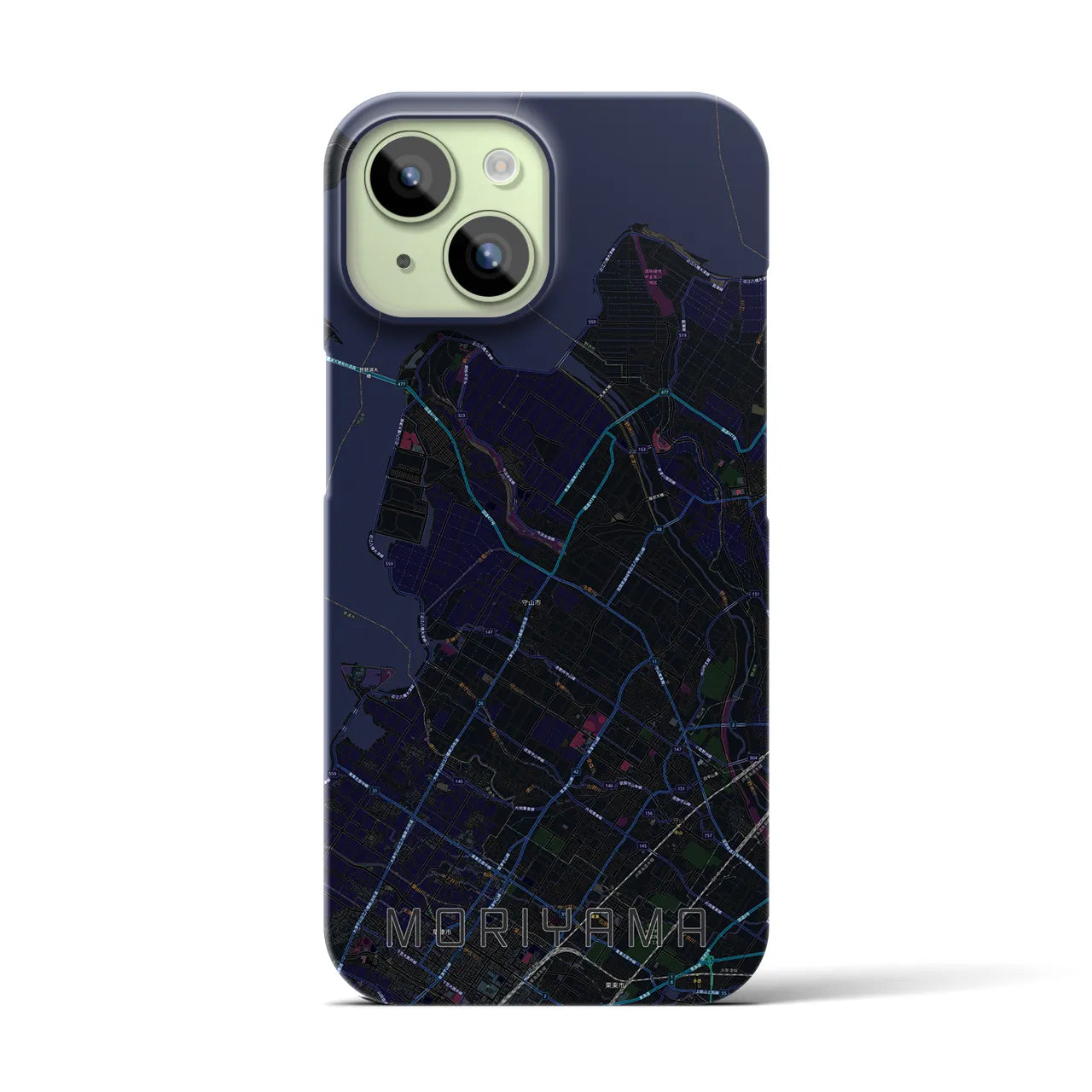 【守山(滋賀県)】地図柄iPhoneケース(バックカバータイプ)