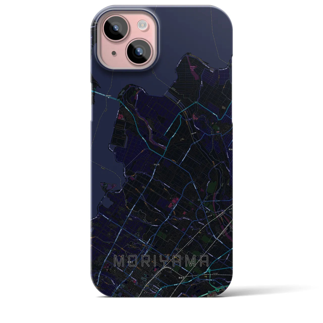 【守山(滋賀県)】地図柄iPhoneケース(バックカバータイプ)