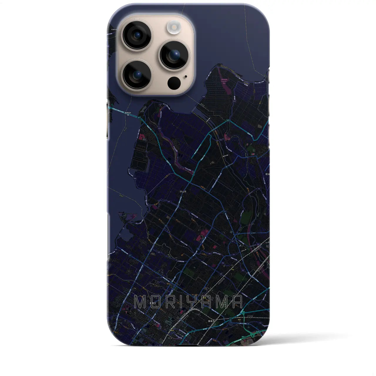 【守山(滋賀県)】地図柄iPhoneケース(バックカバータイプ)