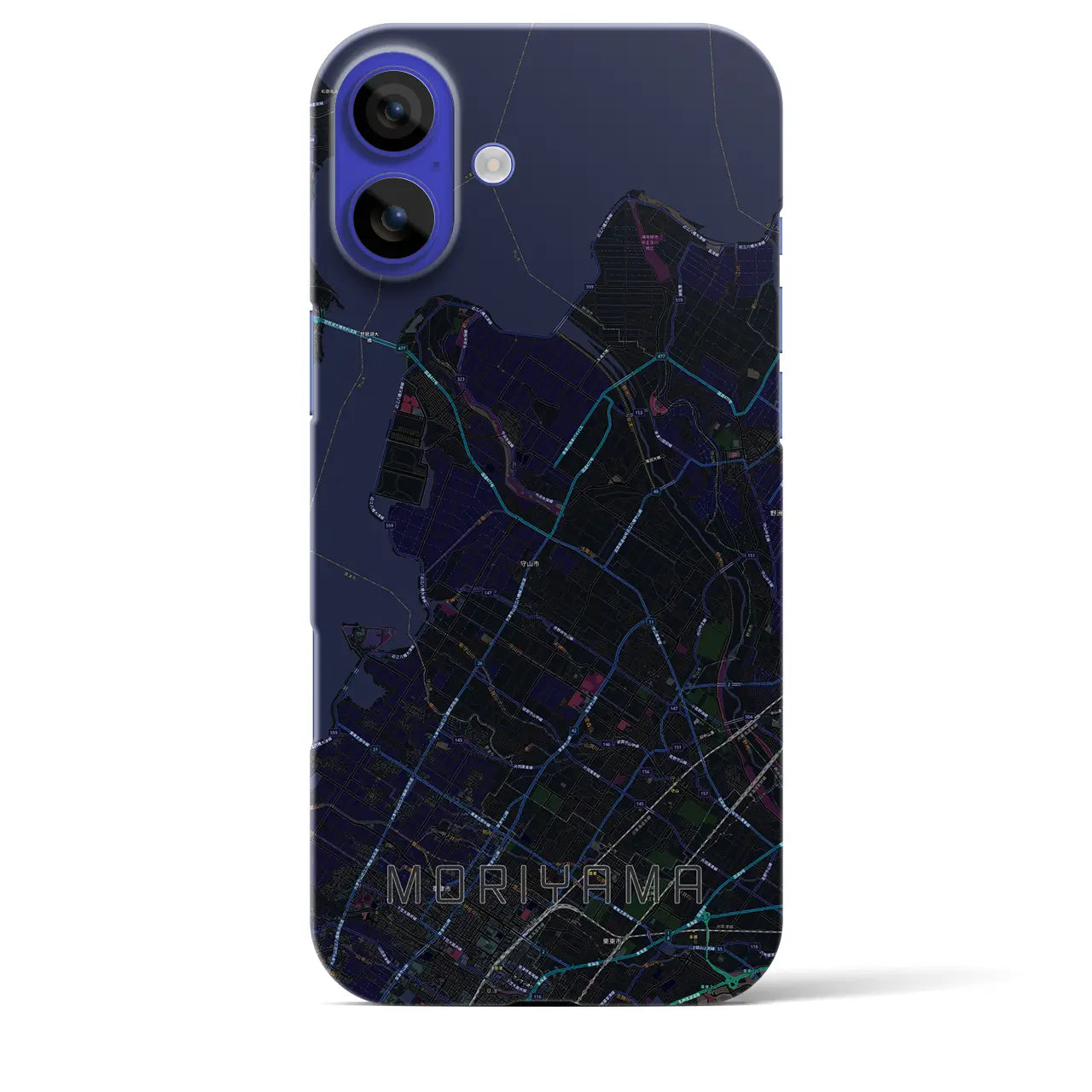 【守山(滋賀県)】地図柄iPhoneケース(バックカバータイプ)