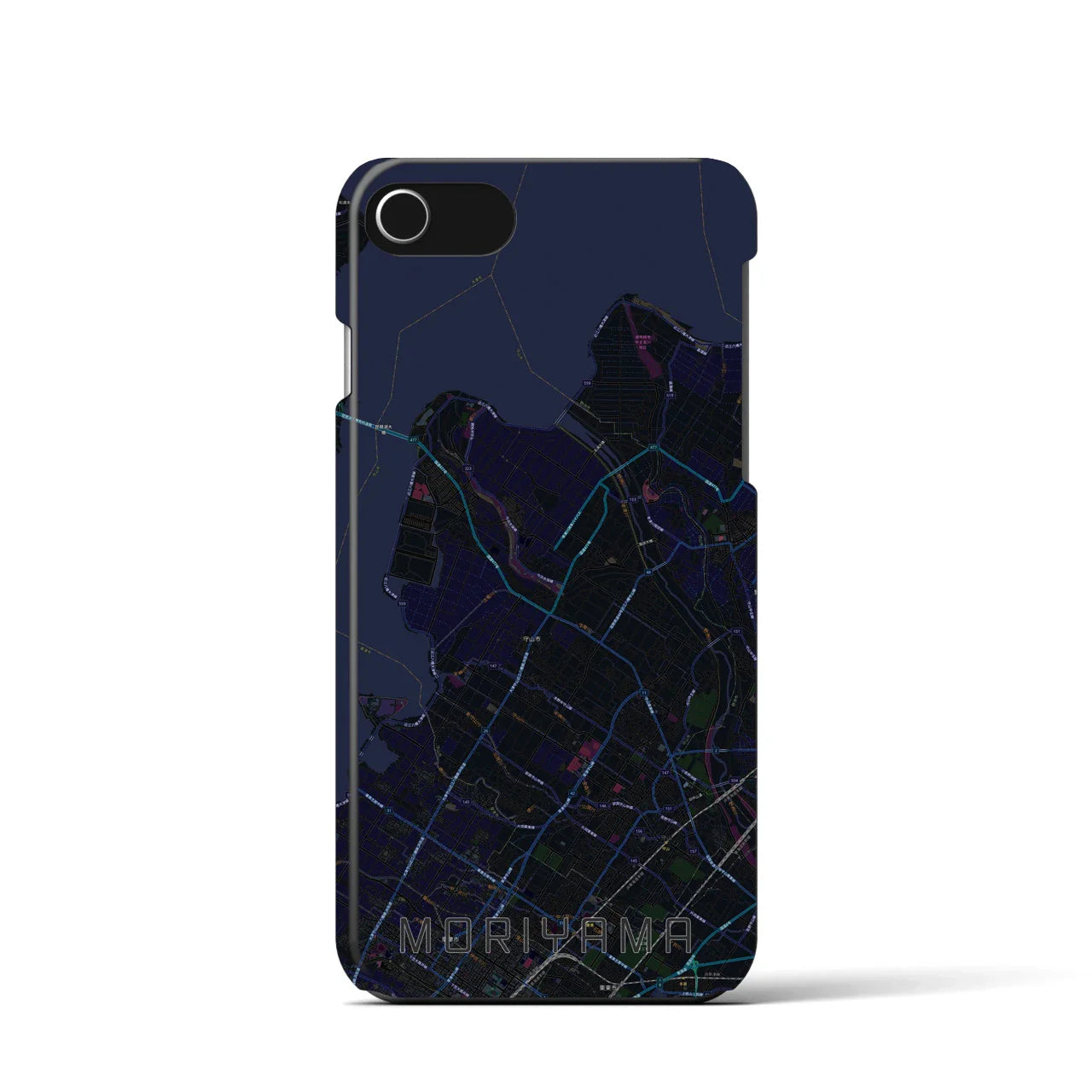 【守山(滋賀県)】地図柄iPhoneケース(バックカバータイプ)