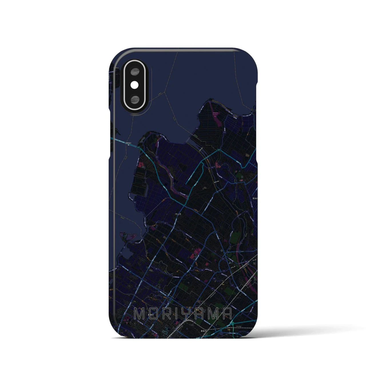 【守山(滋賀県)】地図柄iPhoneケース(バックカバータイプ)