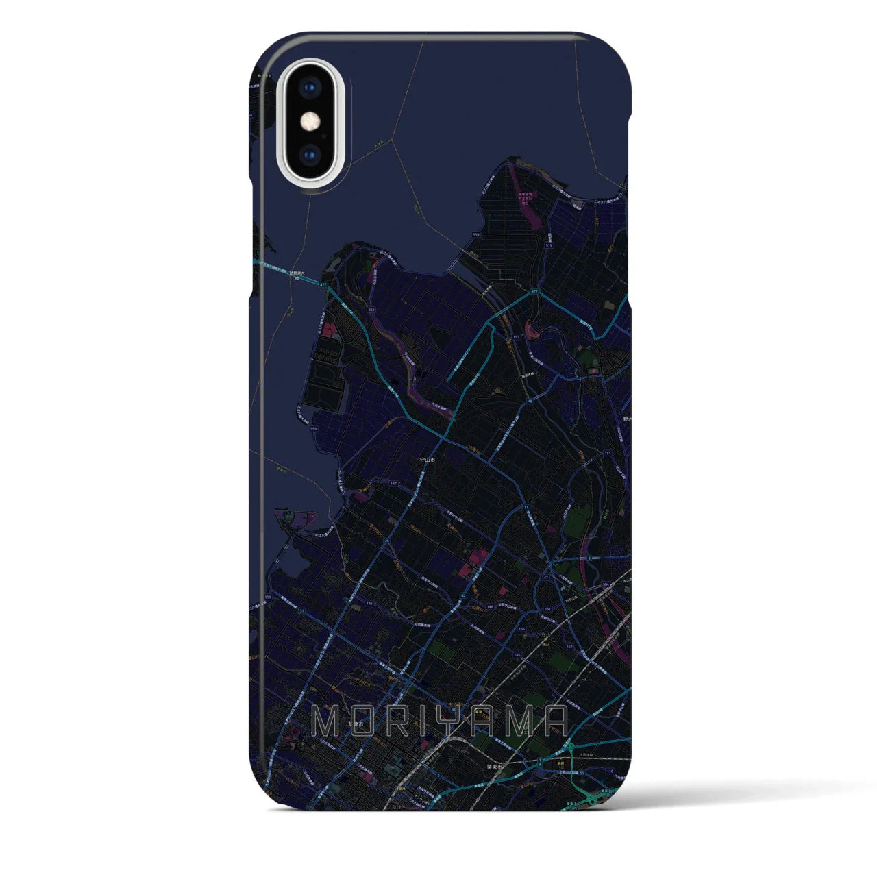 【守山(滋賀県)】地図柄iPhoneケース(バックカバータイプ)