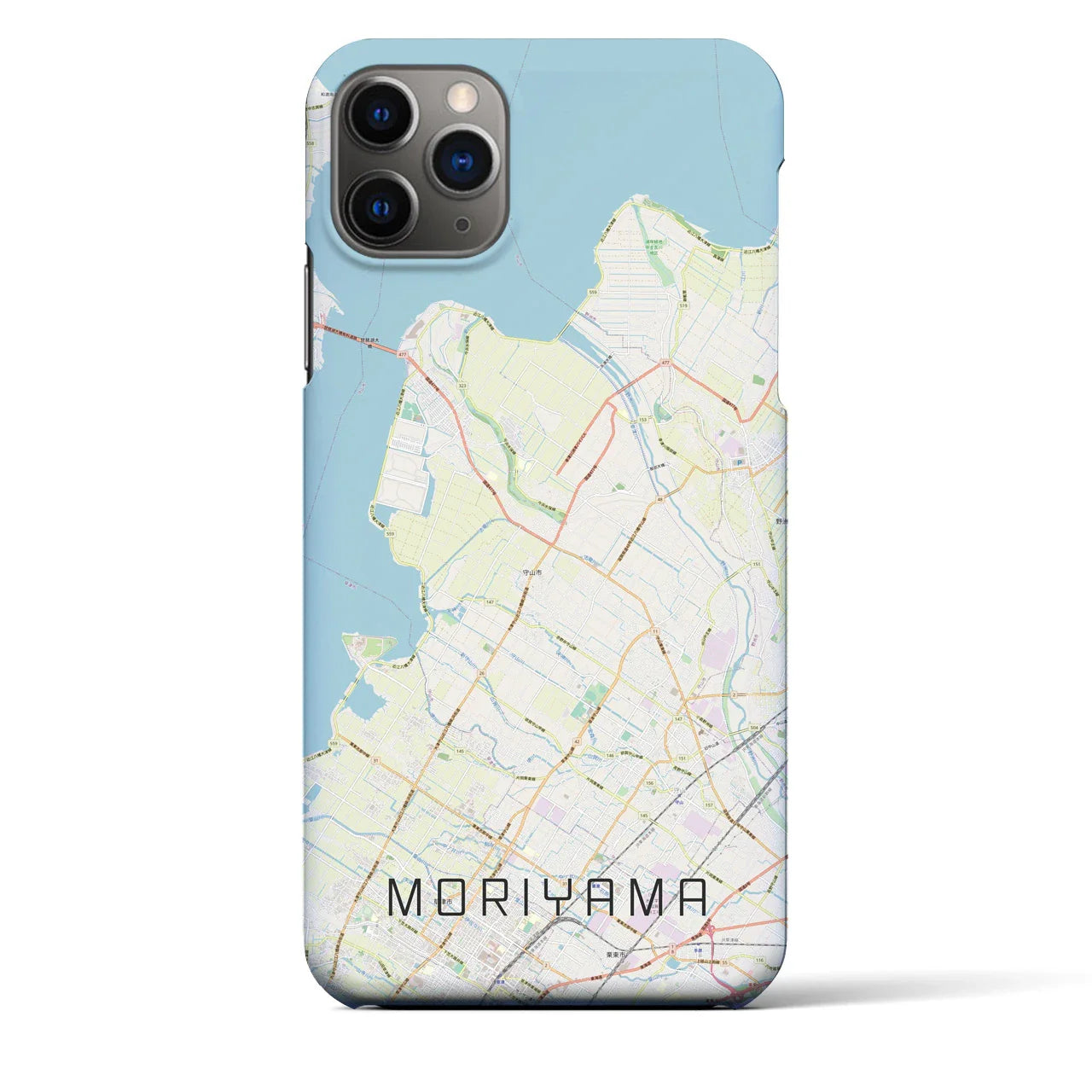 【守山(滋賀県)】地図柄iPhoneケース(バックカバータイプ)